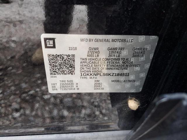 1GKKNPLS6KZ184511 - 2019 GMC ACADIA DENALI Czarny zdjęcie 14