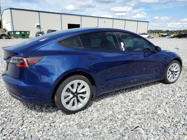 5YJ3E1EA3NF289499 - 2022 TESLA MODEL 3 BLUE photo 3