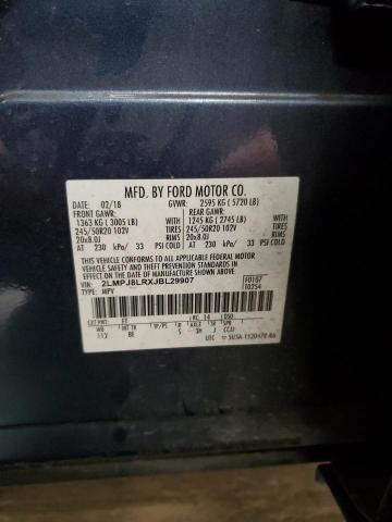 2LMPJ8LRXJBL29907 - 2018 LINCOLN MKX RESERVE Azul foto 13