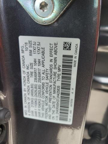 2HKRW5H37JH425835 - 2018 HONDA CR-V LX Մոխրագույն լուսանկար 13