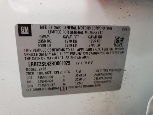 LRBFZSE43RD061029 - 2024 BUICK ENVISION AVENIR WHITE photo 13