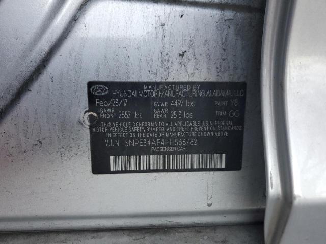 5NPE34AF4HH566782 - 2017 HYUNDAI SONATA SPORT SILVER photo 13