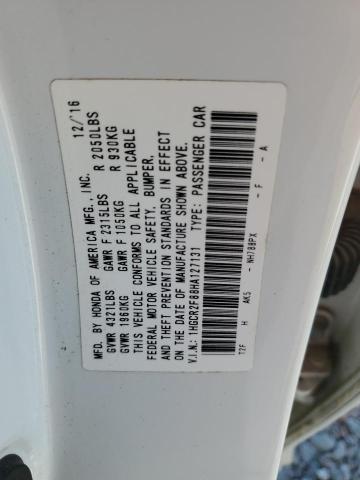 1HGCR2F88HA127131 - 2017 HONDA ACCORD EXL WHITE photo 12
