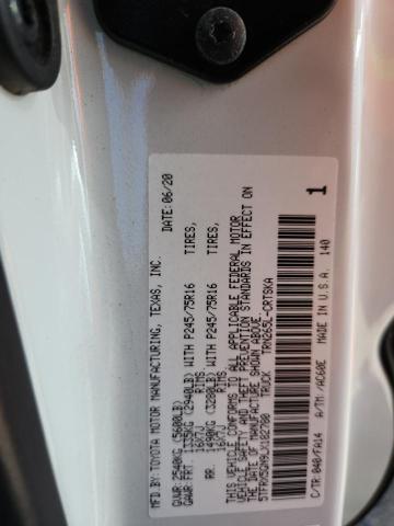 5TFRX5GN9LX182780 - 2020 TOYOTA TACOMA ACCESS CAB WHITE photo 12