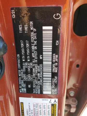 JTEMU5JR0N6024265 - 2022 TOYOTA 4RUNNER SR5/SR5 PREMIUM Braun Foto 13