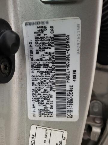 4T1BF32K12U008994 - 2002 TOYOTA CAMRY LE SILVER photo 12