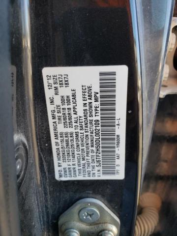 5J6TF2H50DL002109 - 2013 HONDA CROSSTOUR EXL ყავისფერი ფოტო 14