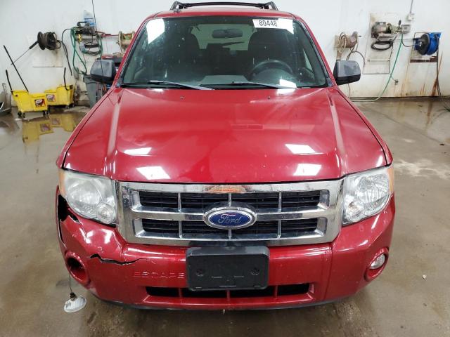 1FMCU9D7XBKB61777 - 2011 FORD ESCAPE XLT RED photo 5
