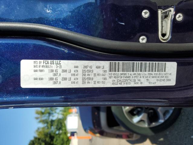 3C4NJDCB7KT741159 - 2019 JEEP COMPASS LIMITED Կապույտ լուսանկար 13