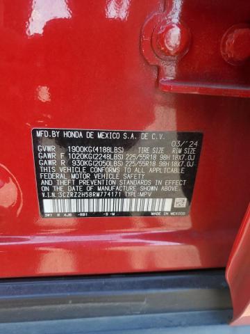 3CZRZ2H58RM774171 - 2024 HONDA HR-V SPORT Qırmızı foto 12