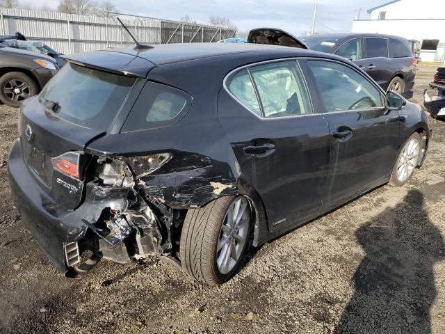 JTHKD5BH6B2021776 - 2011 LEXUS CT 200 BLACK photo 3