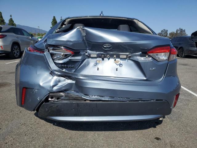 5YFEPMAE7MP177191 - 2021 TOYOTA COROLLA LE BLUE photo 6