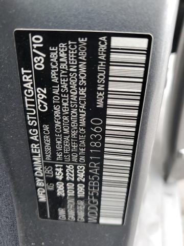 WDDGF5EB5AR118360 - 2010 MERCEDES-BENZ C 300 Күміс фото 12