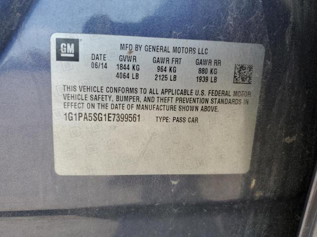 1G1PA5SG1E7399561 - 2014 CHEVROLET CRUZE LS 蓝色 照片 13