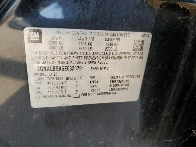 2GNALBEK5E6323791 - 2014 CHEVROLET EQUINOX LT Noir photo 12