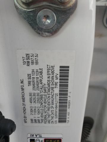 5J6RW1H84HL017720 - 2017 HONDA CR-V EXL Blanc photo 13