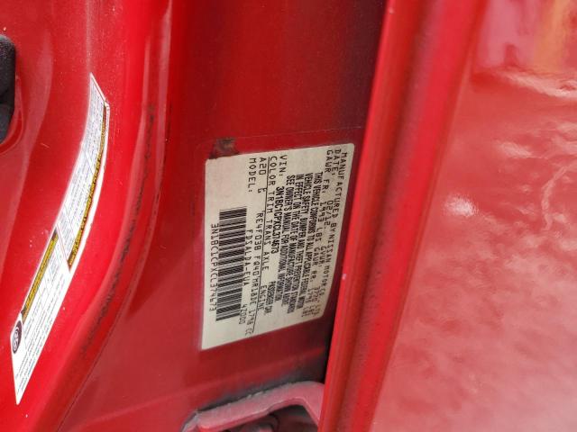 3N1BC1CPXCL374673 - 2012 NISSAN VERSA S RED photo 12