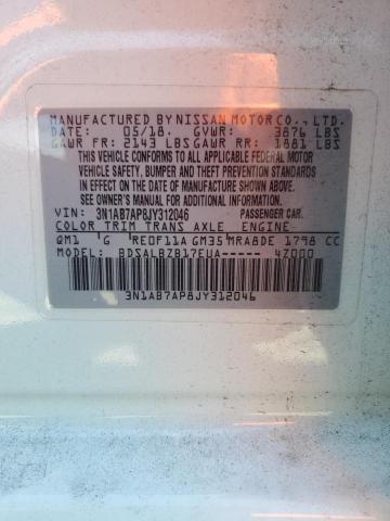 3N1AB7AP8JY312046 - 2018 NISSAN SENTRA S Blanc photo 12