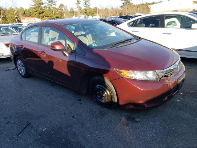 2HGFB2F52CH580016 - 2012 HONDA CIVIC LX MAROON photo 4