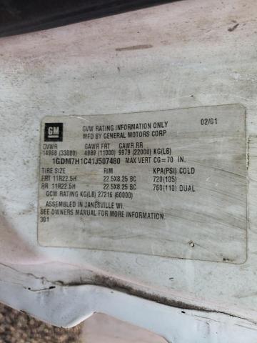 1GDM7H1C41J507480 - 2001 GMC C-SERIES C7H042 WHITE photo 14