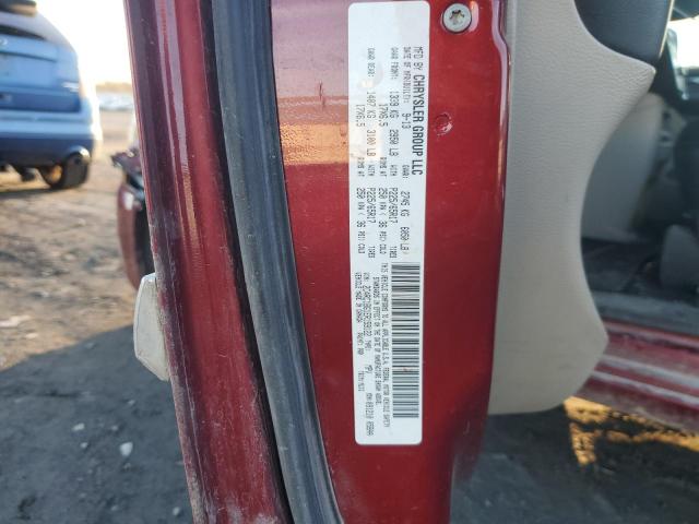 2C4RC1BG1ER159122 - 2014 CHRYSLER TOWN & COU TOURING RED photo 12