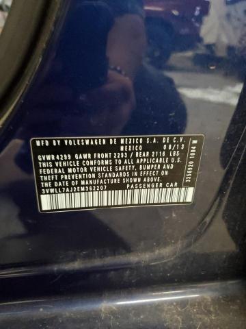 3VWLL7AJ2EM362207 - 2014 VOLKSWAGEN JETTA TDI BLUE photo 12