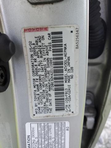 JTDBE32K420110885 - 2002 TOYOTA CAMRY LE Күміс фото 12