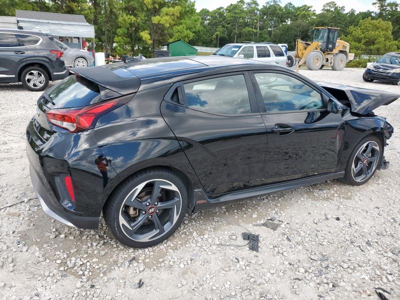 KMHTH6ABXKU009904 - 2019 HYUNDAI VELOSTER TURBO Czarny zdjęcie 3