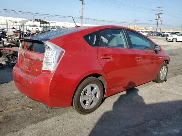 JTDKN3DUXA0048339 - 2010 TOYOTA PRIUS წითელი ფოტო 3