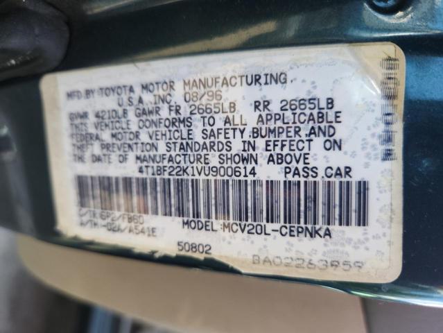 4T1BF22K1VU900614 - 1997 TOYOTA CAMRY CE GREEN photo 13