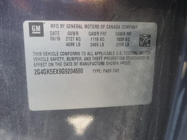 2G4GK5EX9G9204688 - 2016 BUICK REGAL Bleu photo 12