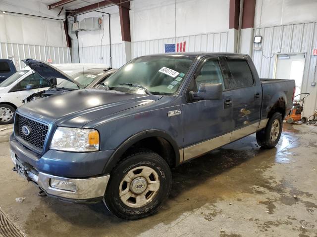 1FTRW14W84KB29091 - 2004 FORD F150 SUPERCREW BLUE photo 1