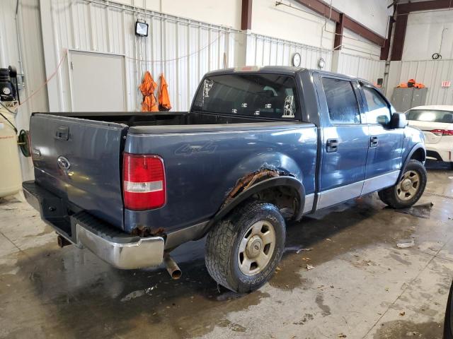 1FTRW14W84KB29091 - 2004 FORD F150 SUPERCREW BLUE photo 3