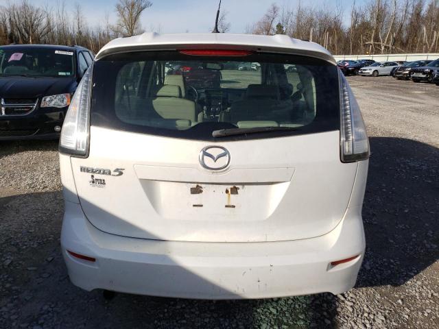 JM1CR29L090333453 - 2009 MAZDA 5 WHITE photo 6