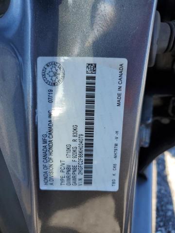 2HGFC2F86KH034079 - 2019 HONDA CIVIC SPORT Gris photo 13