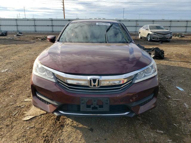 1HGCR2F38HA297753 - 2017 HONDA ACCORD LX MAROON photo 5