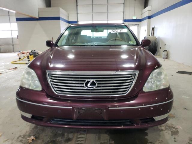 JTHBN36F555026674 - 2005 LEXUS LS 430 MAROON photo 5