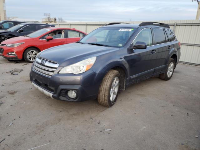 4S4BRCCCXE3215599 - 2014 SUBARU OUTBACK 2.5I PREMIUM GRAY photo 1