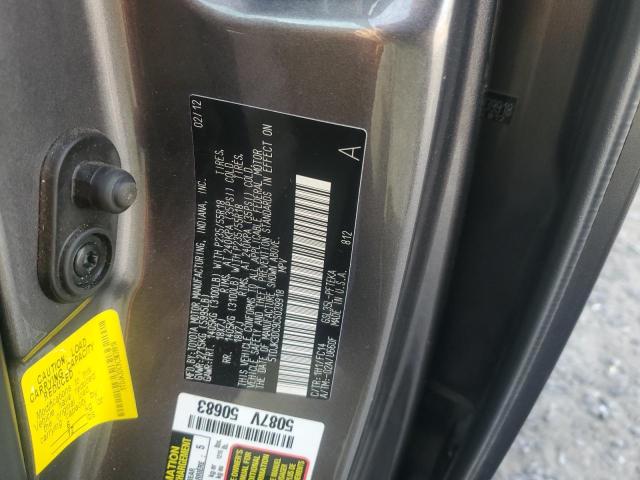 5TDJK3DC9CS039918 - 2012 TOYOTA SIENNA LE 灰色 照片 13