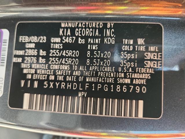 5XYRHDLF1PG186790 - 2023 KIA SORENTO EX Grau Foto 13