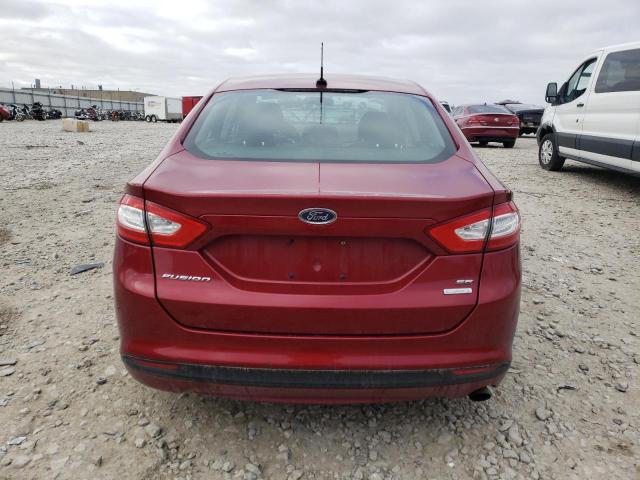 3FA6P0HD7ER227518 - 2014 FORD FUSION SE RED photo 6