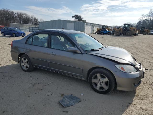 1HGES26725L011587 - 2005 HONDA CIVIC EX SILVER photo 4