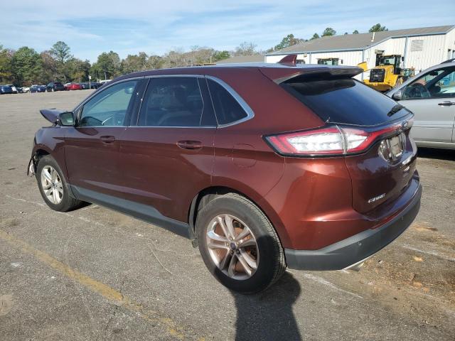 2FMTK3J86FBB11443 - 2015 FORD EDGE SEL BROWN photo 2