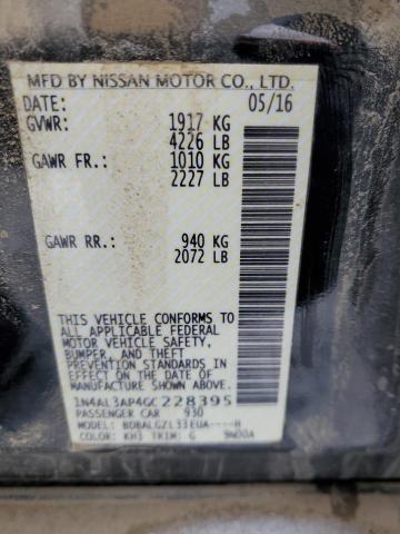 1N4AL3AP4GC228395 - 2016 NISSAN ALTIMA 2.5 BLACK photo 12