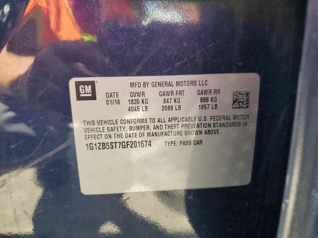 1G1ZB5ST7GF201674 - 2016 CHEVROLET MALIBU LS Mavi foto 12