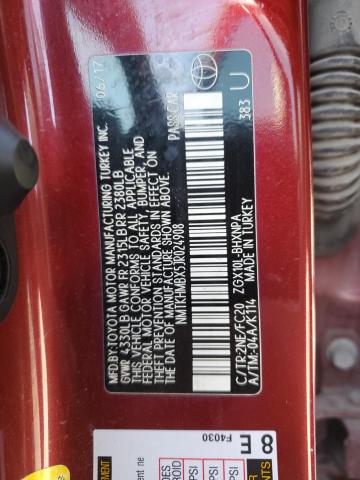 NMTKHMBX5JR024908 - 2018 TOYOTA C-HR XLE Rouge photo 13
