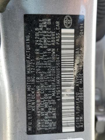 4T1G11AK9NU656047 - 2022 TOYOTA CAMRY SE 银色 照片 12