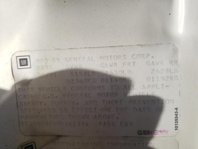 1G1BN53E1MR141314 - 1991 CHEVROLET CAPRICE CLASSIC LTZ 白色 照片 12