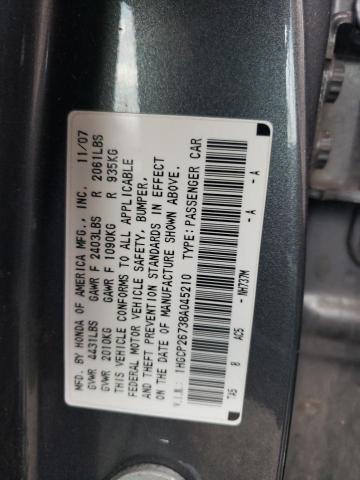 1HGCP26738A045210 - 2008 HONDA ACCORD EX GRAY photo 12