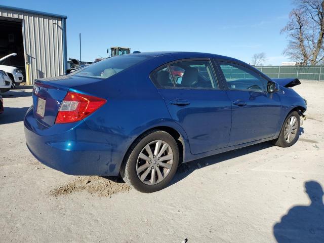 19XFB2F98CE039159 - 2012 HONDA CIVIC EXL BLUE photo 3